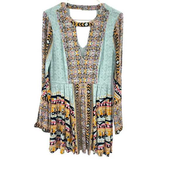 Free People Multicolor Patterned Mini Dress - Picture 2 of 15